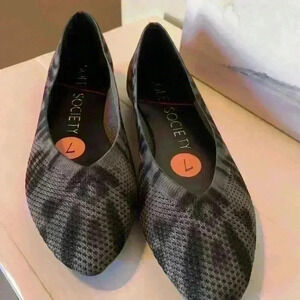 Sole Society Black & Gray Tie Dye Ballet Flats size 7 NEW